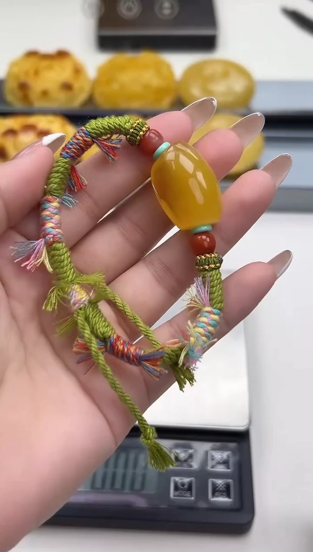 裸石琥珀未镶嵌天然琥珀蜜蜡手绳