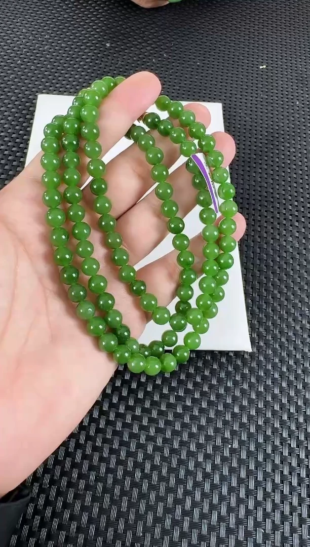 【闪购商品】和田玉（碧玉）项链未镶嵌约8MM108颗