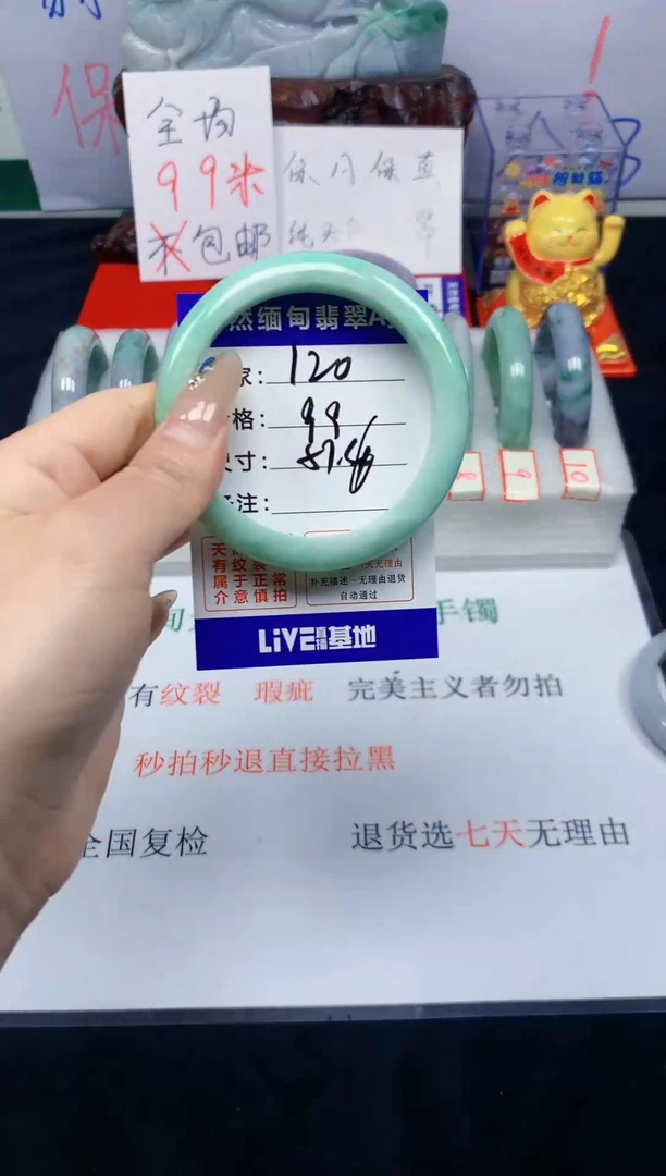 未镶嵌手镯翡翠120