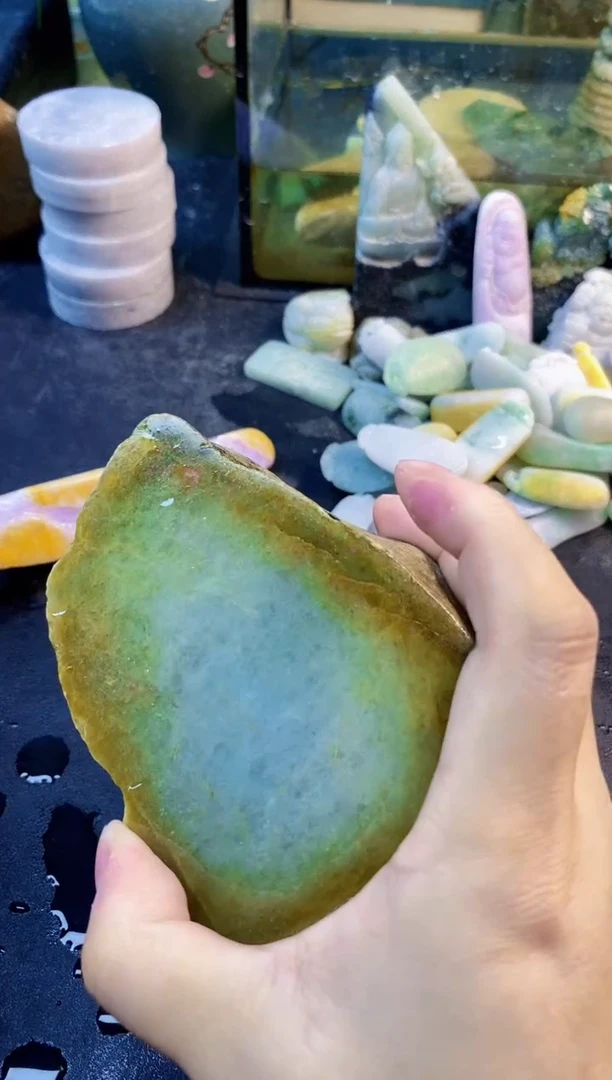 未镶嵌挂件翡翠植*美天然翡翠045