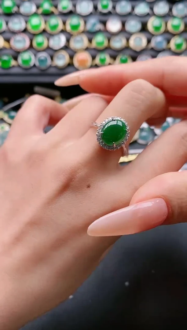 【闪购商品】翡翠戒指银S925镶嵌11111