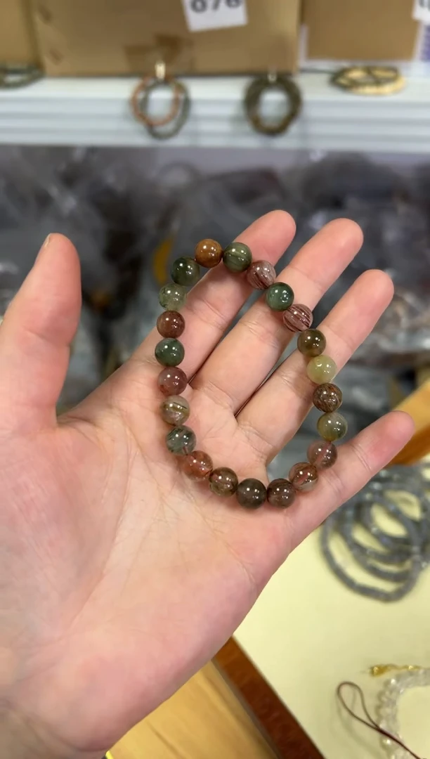 【闪购商品】水晶手链未镶嵌彩兔毛顺发水晶手串[2577]