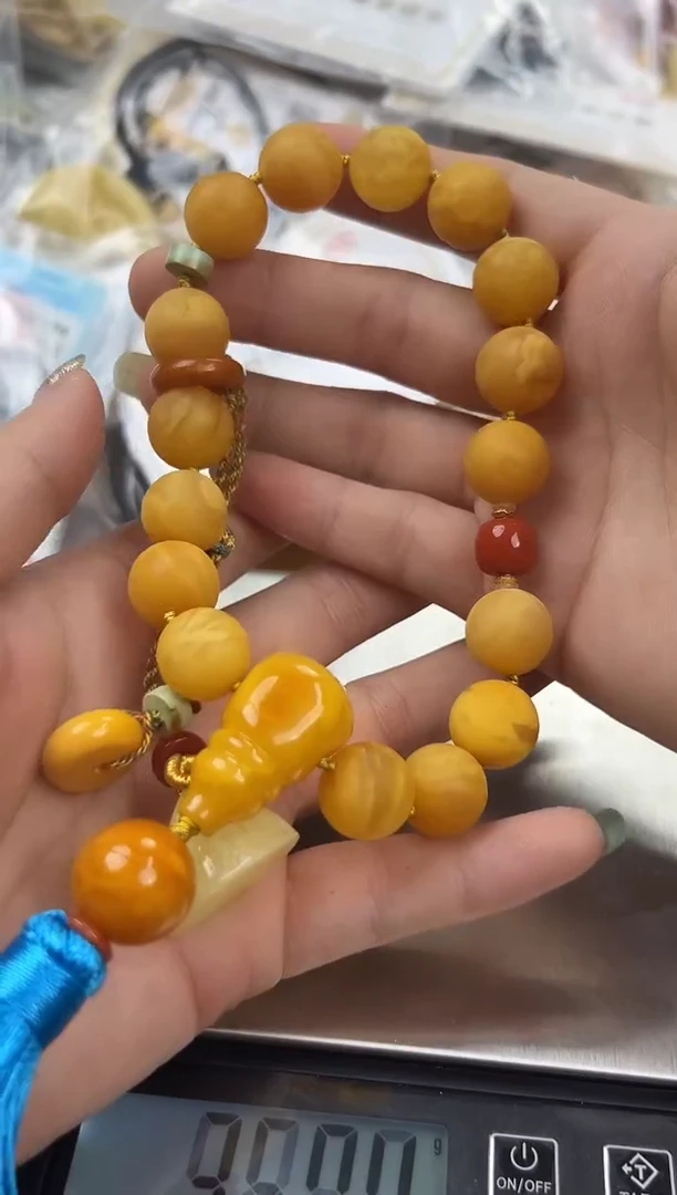 未镶嵌蜜蜡裸石蜜蜡手串