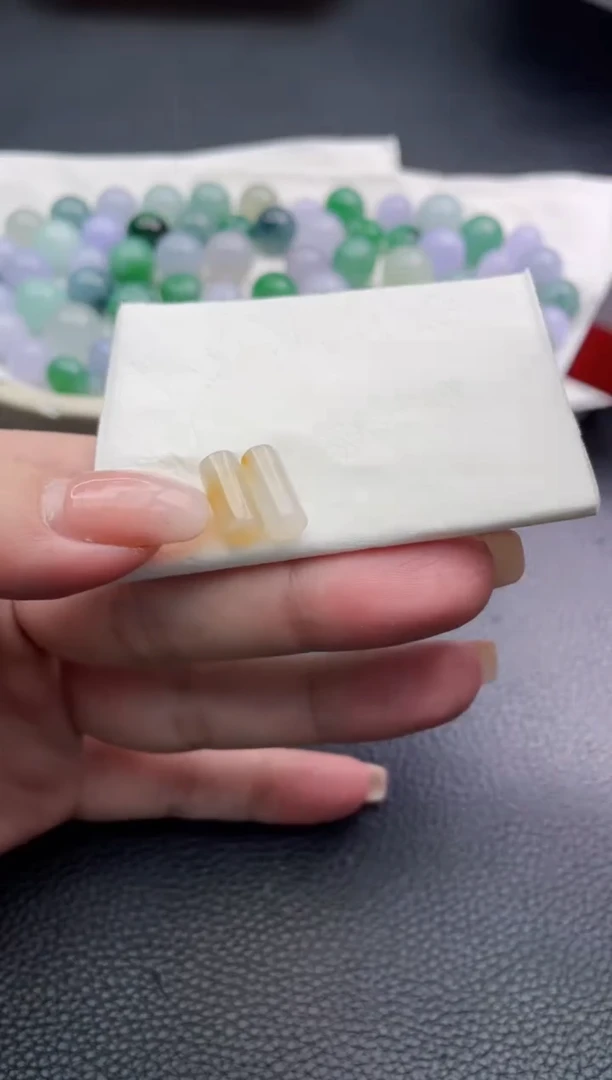 定制翡翠未镶嵌伊**紫珠子