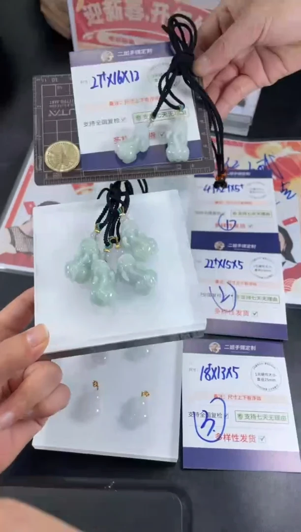 【闪购商品】翡翠挂件未镶嵌貔貅FL16多样性发其一CP配绳