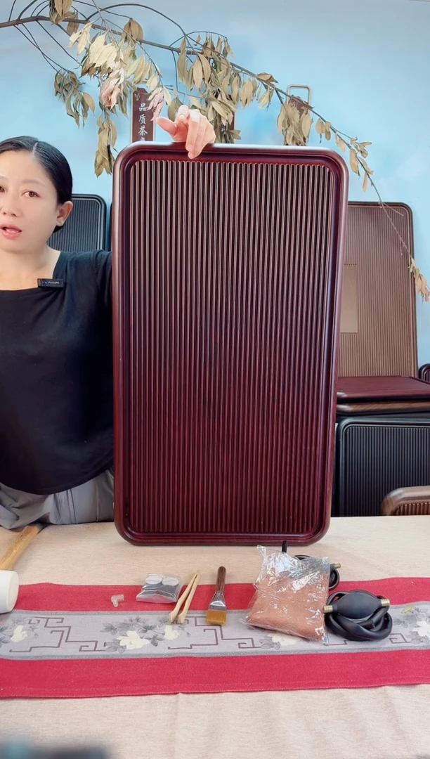 L****y大海红色款式茶盘80*45*4