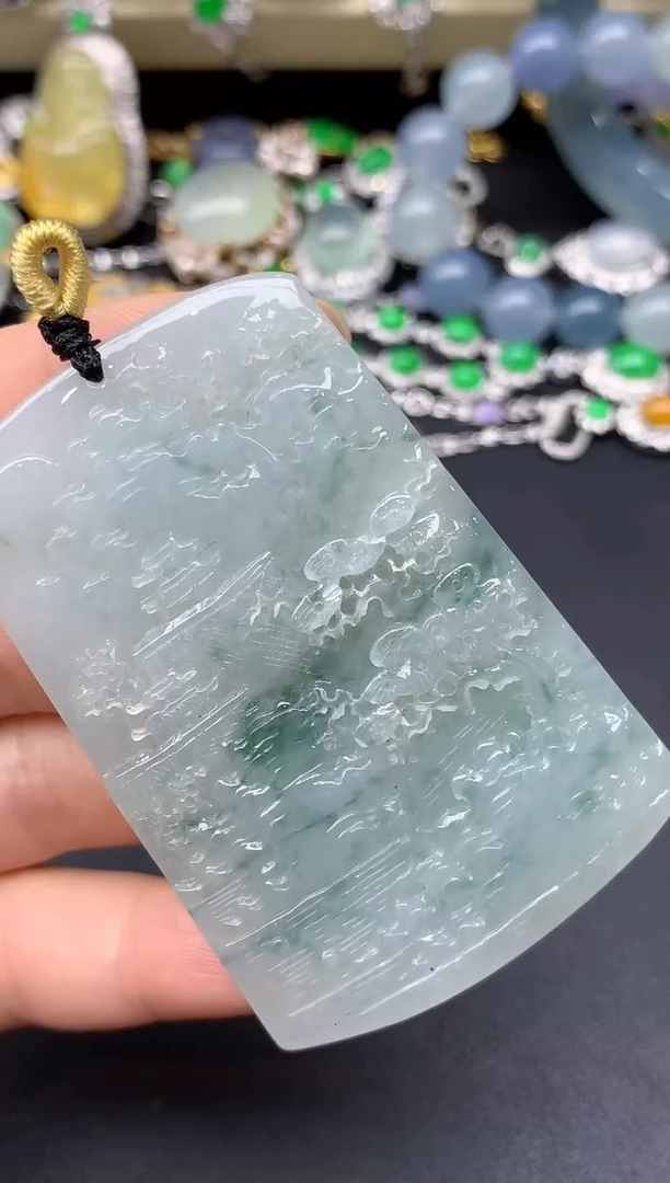 颈饰未镶嵌翡翠108-雪姐翡翠天天见
