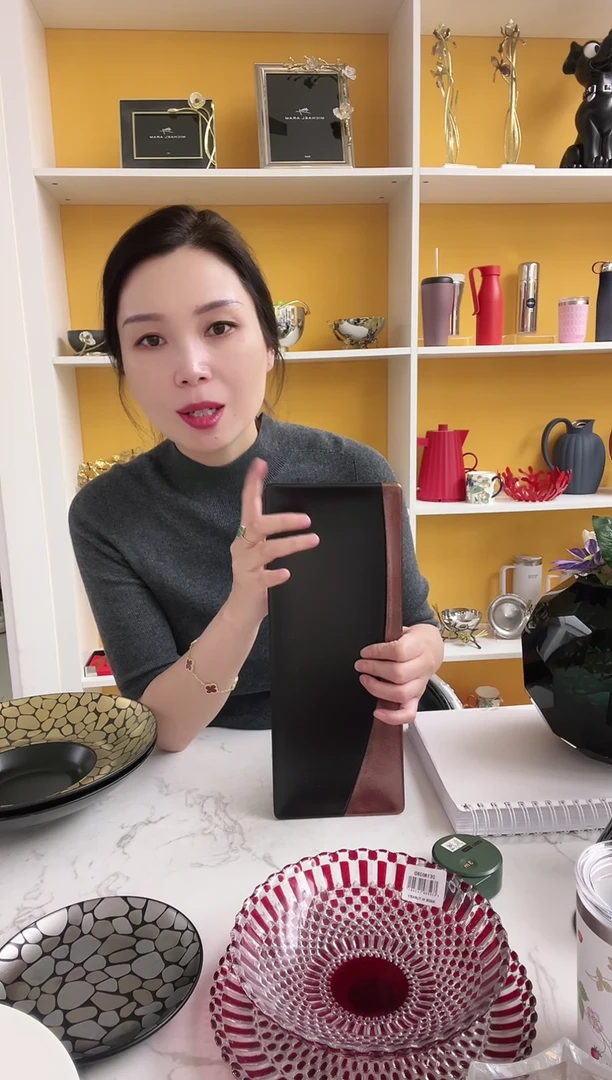 搪瓷孤品特价 rak 长方盘玫瑰金