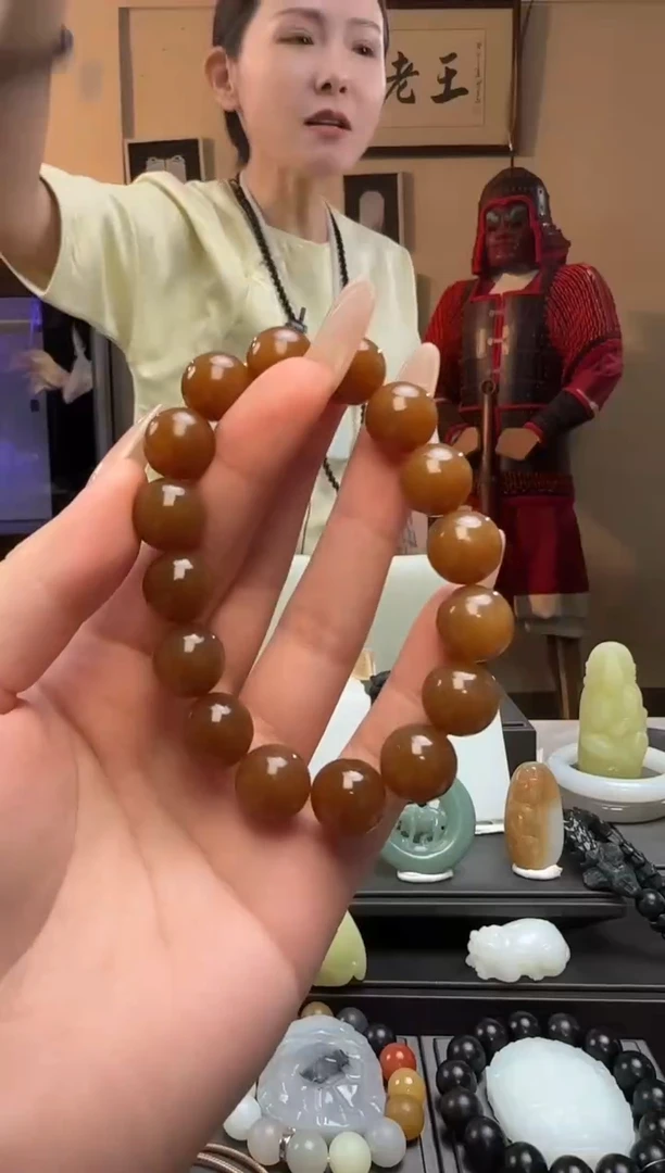 【闪购商品】和田玉糖圆珠未镶嵌手串