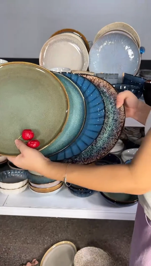 陶瓷外贸尾货瑕疵满20包邮X4大盘