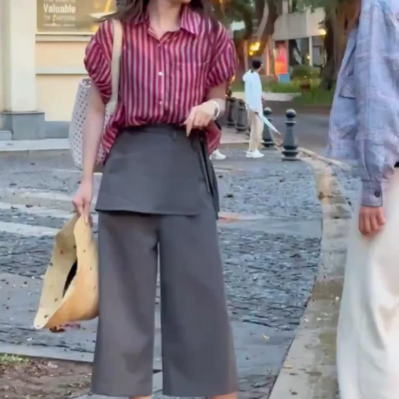 2025春夏新款时尚气质女士网红洋气两件套百搭款K8204