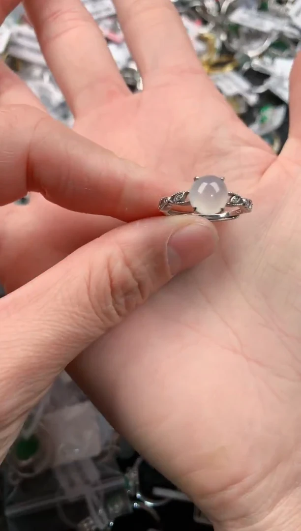 银S925镶嵌戒指翡翠111111   7