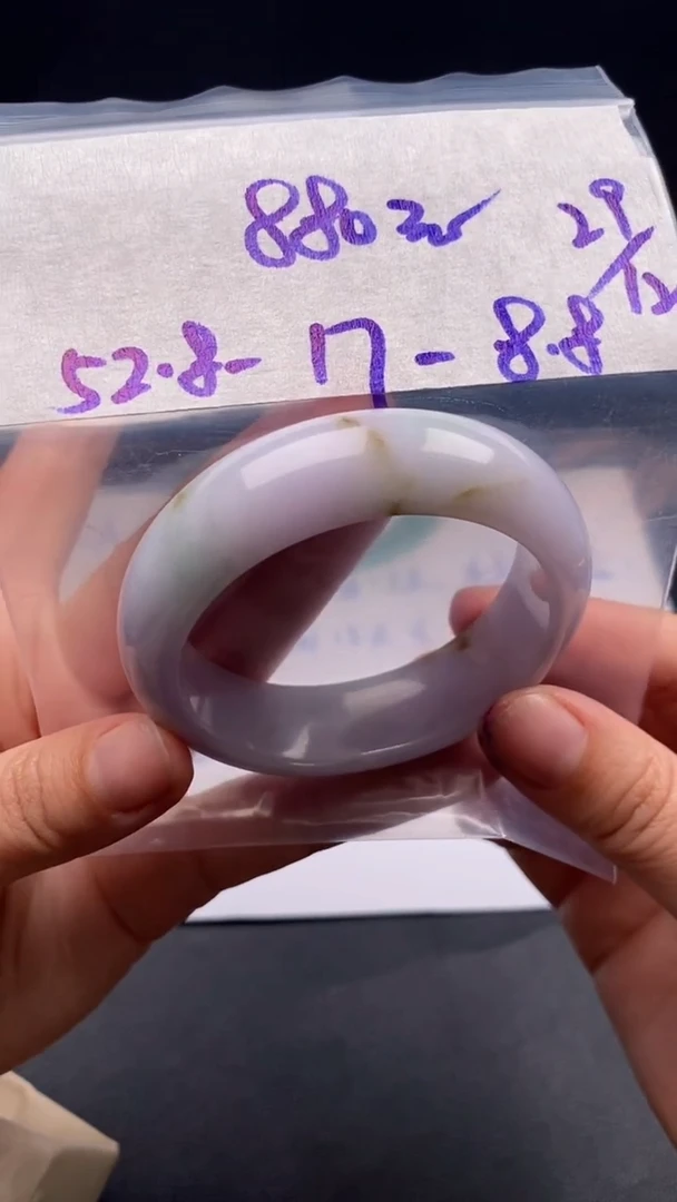 未镶嵌定制翡翠 手镯毛货需精细抛光52.8圈口