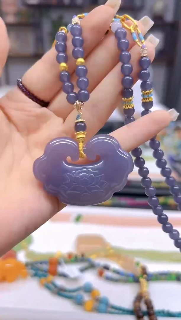 和田玉未镶嵌毛衣链DIY款M606