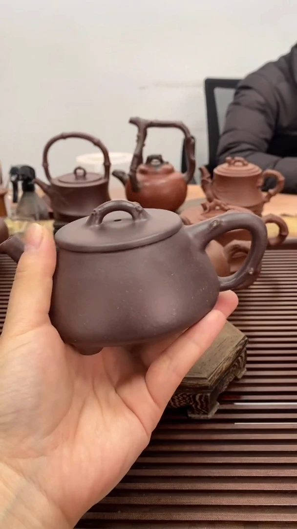 茶壶紫砂全手石瓢230毫升