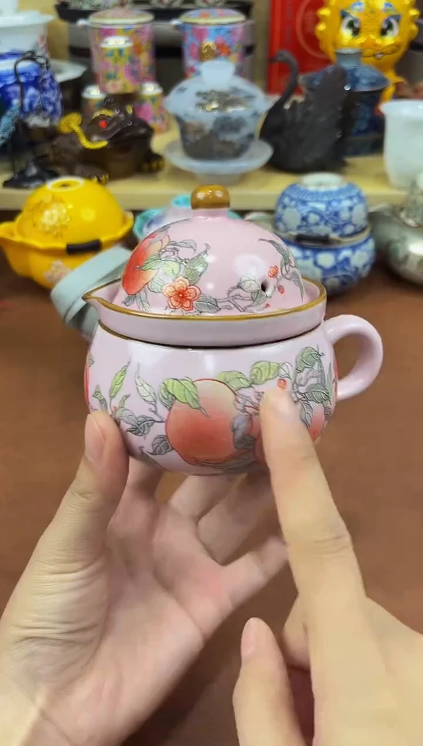 陶瓷茶具摆件旅行套组