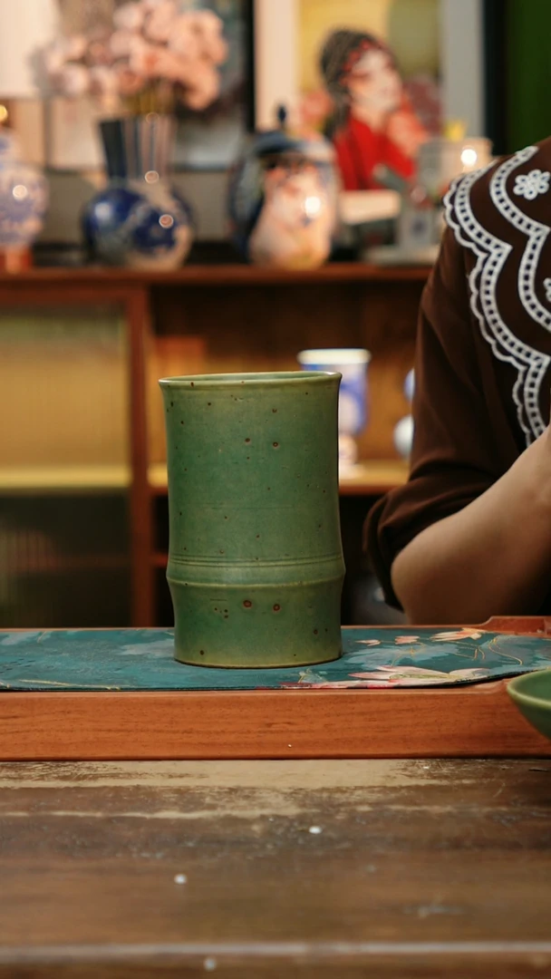 杯景德镇纯手工釉下彩精品茶具水杯