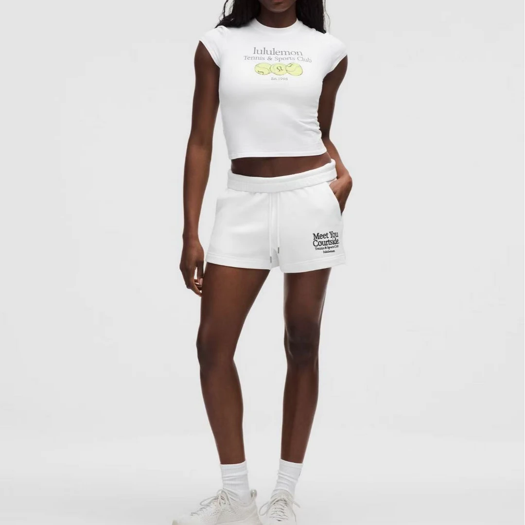 lululemon Organic Cotton Baby Tee 女士有机棉网球系列字母T恤