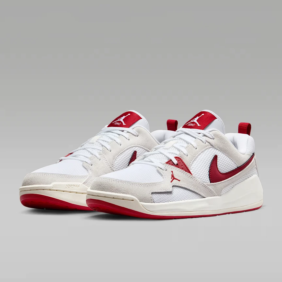 NIKE/耐克官方AJ【流光风】男款白红休闲百搭运动鞋 HJ6777116