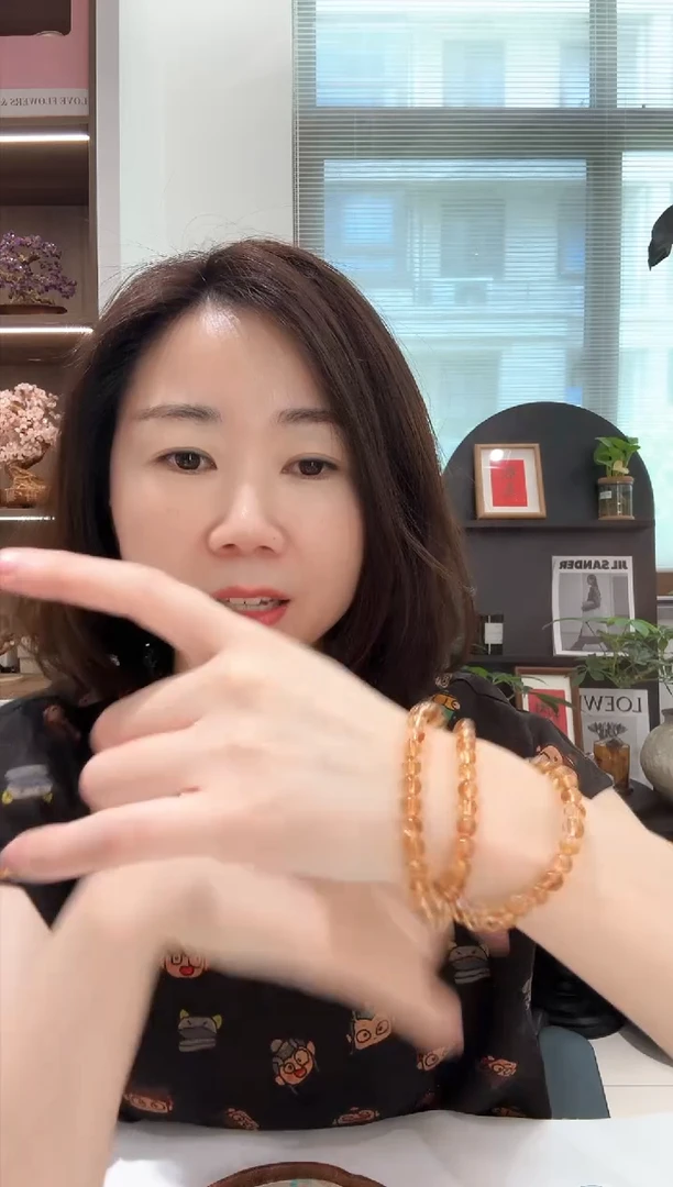 水晶手串未镶嵌精品黄塔金卡6+