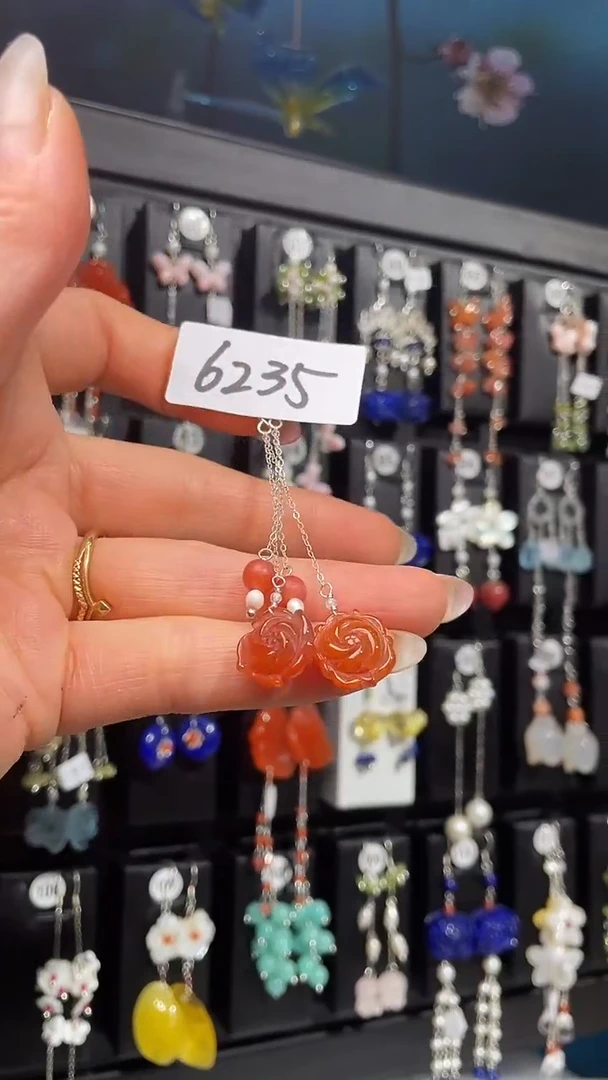 银S925镶嵌耳饰紫晶喜欢拍