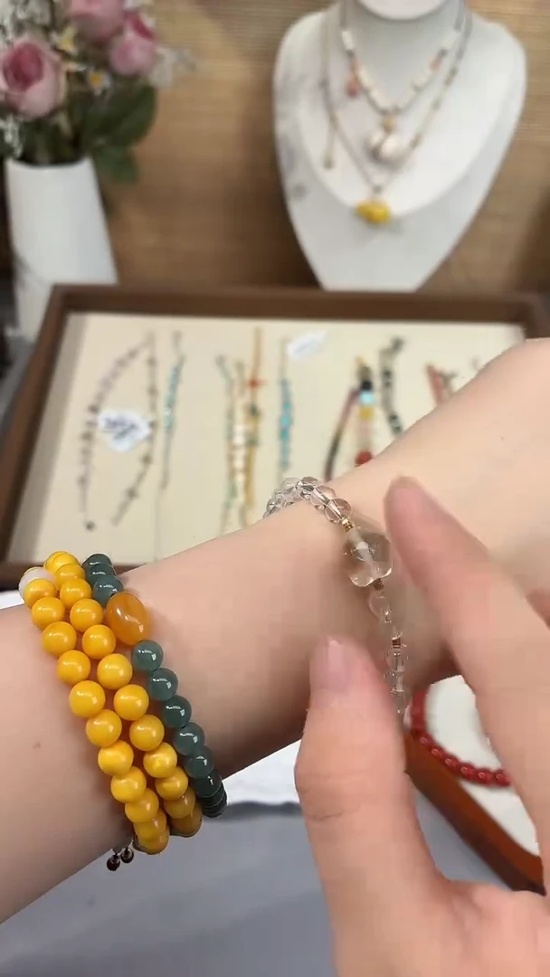 手链未镶嵌和田玉（糖玉）白水手链