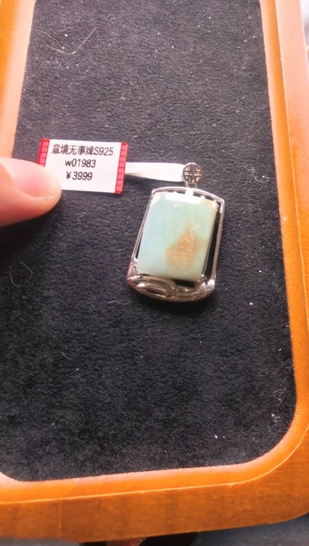 颈饰未镶嵌翡翠w01983-意境无事牌