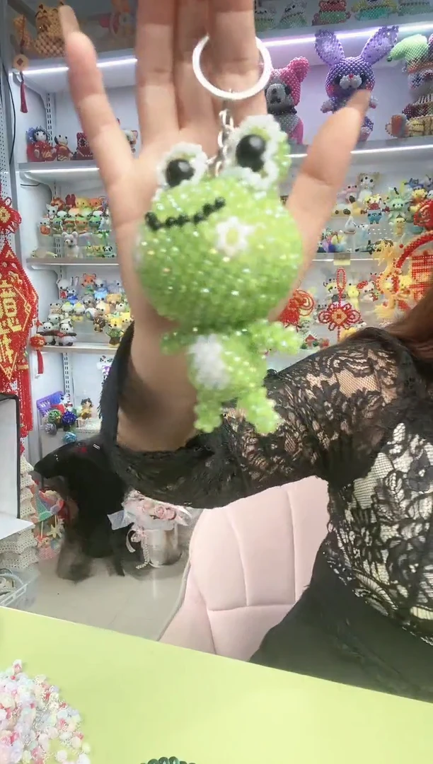 玻璃0982卡4水晶大眼青蛙材料包1套绿玉色