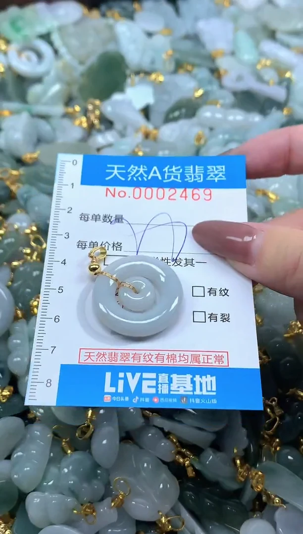 颈饰未镶嵌翡翠净货挂件-2469