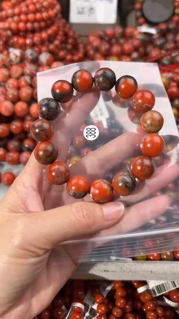 南红玛瑙手串未镶嵌14+