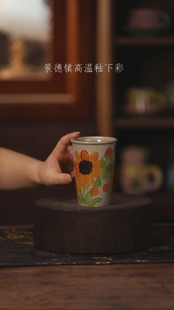 陶瓷景德镇高温釉下手绘陶瓷343
