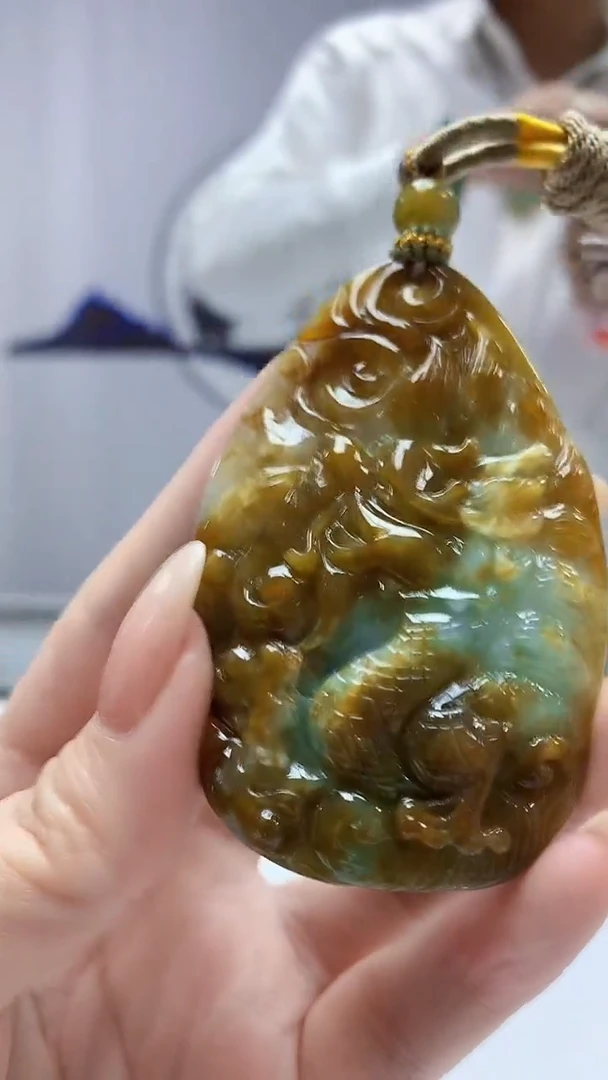 【闪购商品】定制翡翠未镶嵌5028DD-毛货挂件117