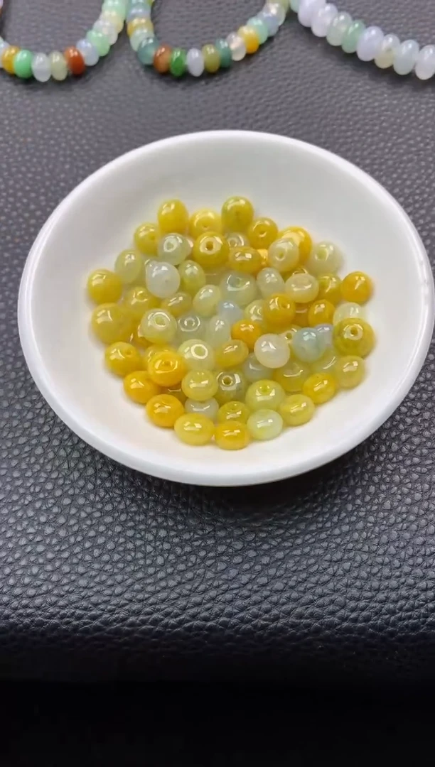 翡翠散珠67天然A货翡翠散珠卡多样性发10颗