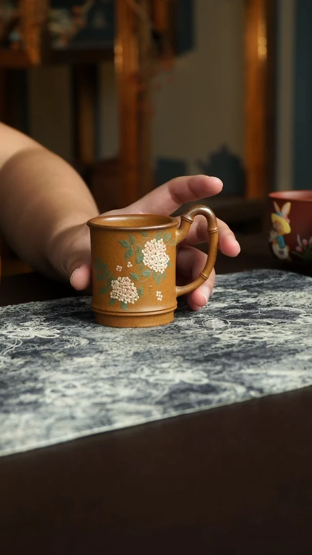 茶杯紫砂61号宜兴紫砂原矿作品140毫升