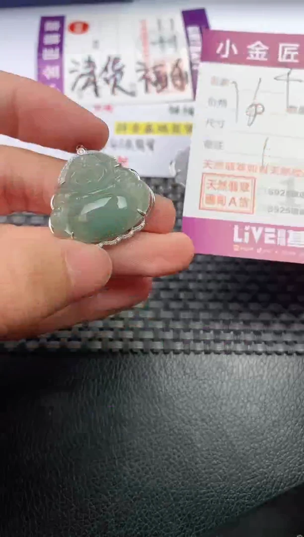 翡翠银S925镶嵌颈饰·