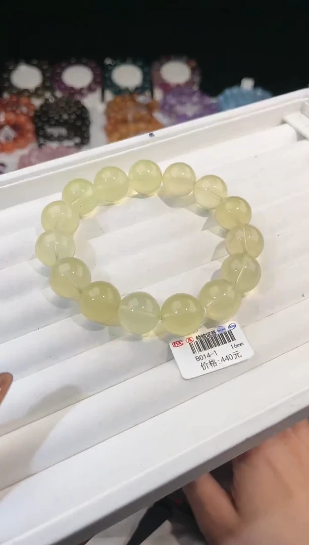 【闪购商品】水晶手链未镶嵌多样性发一黄泡泡16mm