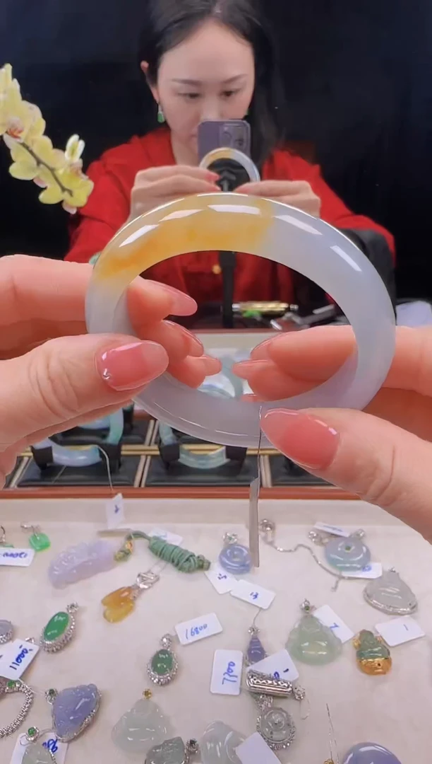 【闪购商品】翡翠手镯未镶嵌飘黄翡手镯订金链接不发货