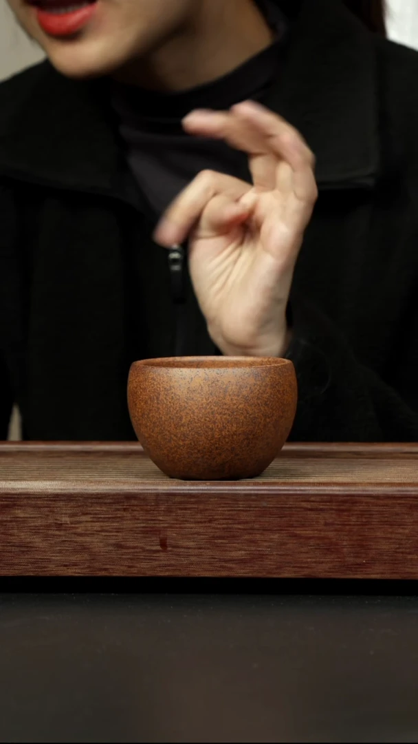 紫砂茶壶高温烧 禅定杯