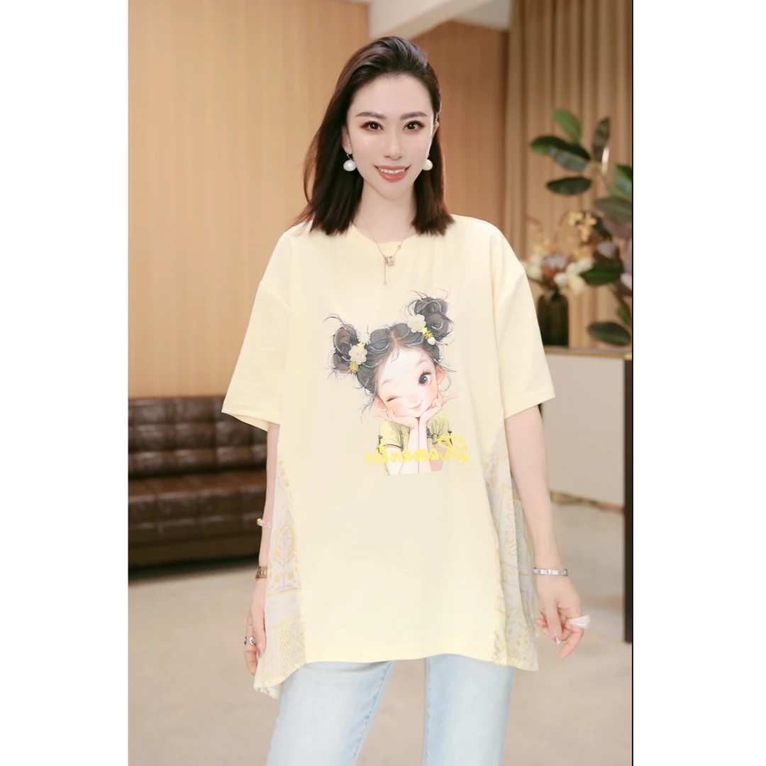 林果&季得 【长岛假日】时尚减龄气质百搭女士短袖款T恤