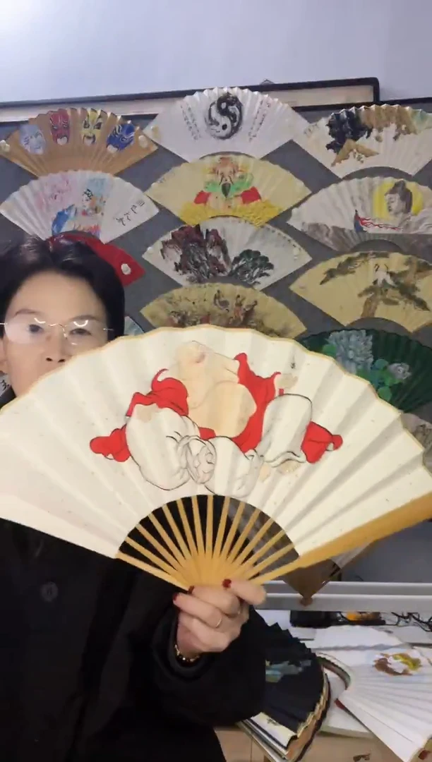 扇子十寸十五方玉竹折扇