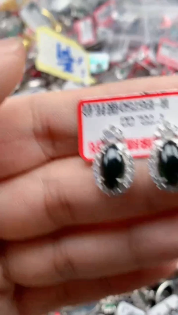 银S925镶嵌戒指翡翠天然A货缅甸翡翠