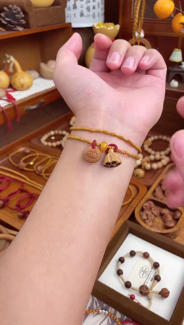 竹节手串一物一拍好运连连款双圈