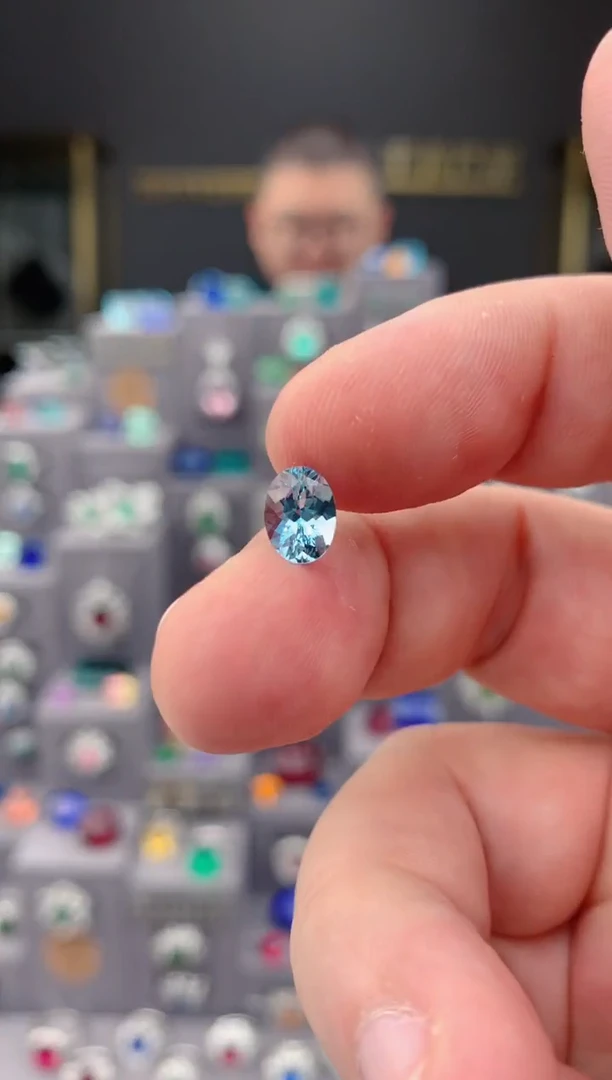 裸石海蓝宝石1ct 海蓝宝石 定制