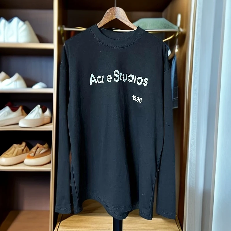 长袖福利款重磅纯棉字母印花快乐1996