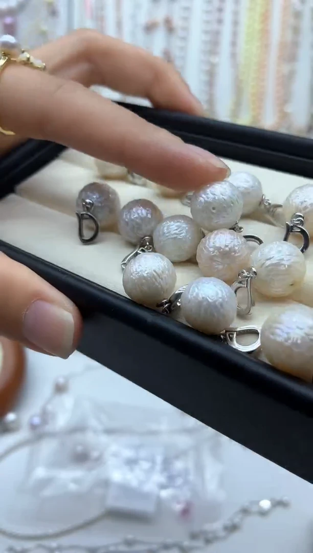 淡水珍珠银S925镶嵌吊坠(不含链)多样性发其一