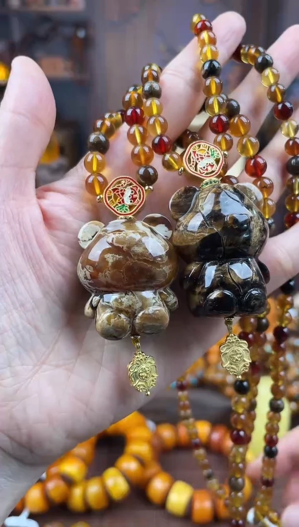 裸石琥珀未镶嵌多样性发货，假一赔4