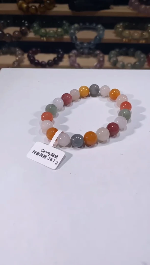 未镶嵌手链水晶A163 彩兔毛 10