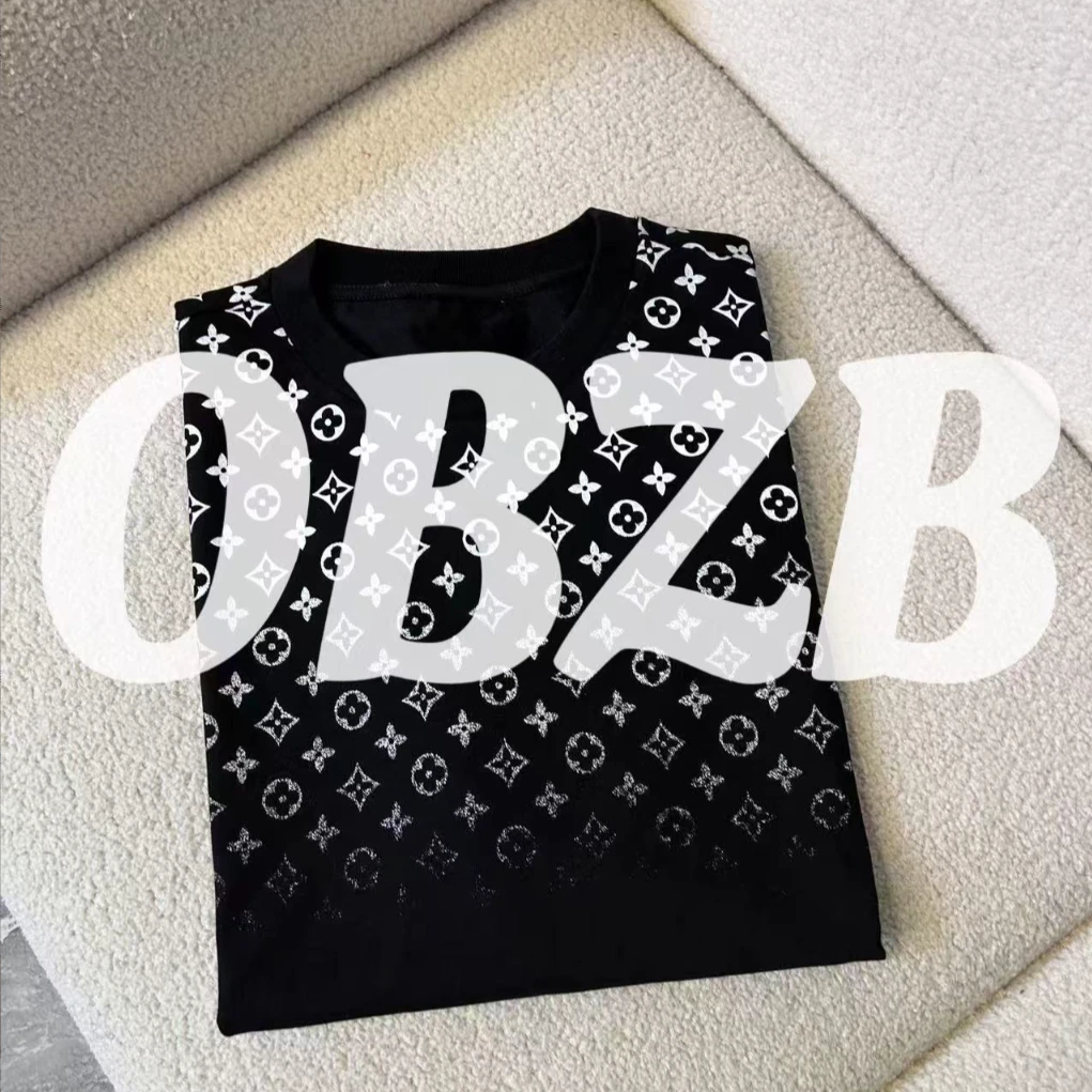 OBZB【L黑色短袖】修身短袖男女同款休闲宽松T恤潮流时尚1025