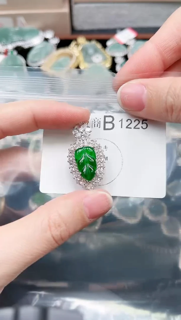 【闪购商品】翡翠颈饰未镶嵌1225赠皮绳