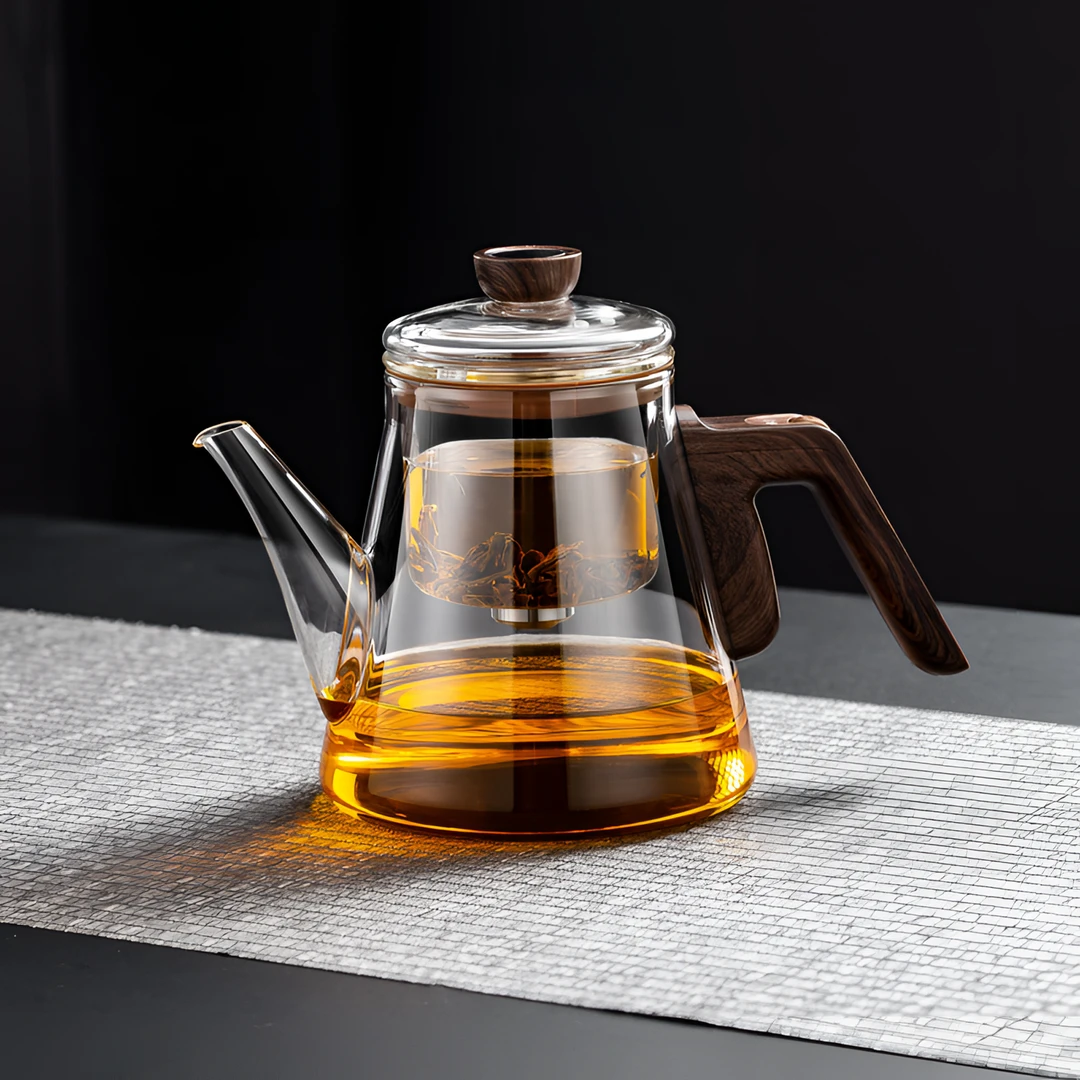 高端磁吸耐热玻璃泡茶壶茶水分离茶壶茶具煮茶沏茶泡茶办公家用